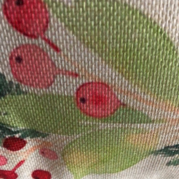 Christmas Wreath decorative holiday throw accent pillow cushion cover NWOT 17.5” - Picture 4 of 5